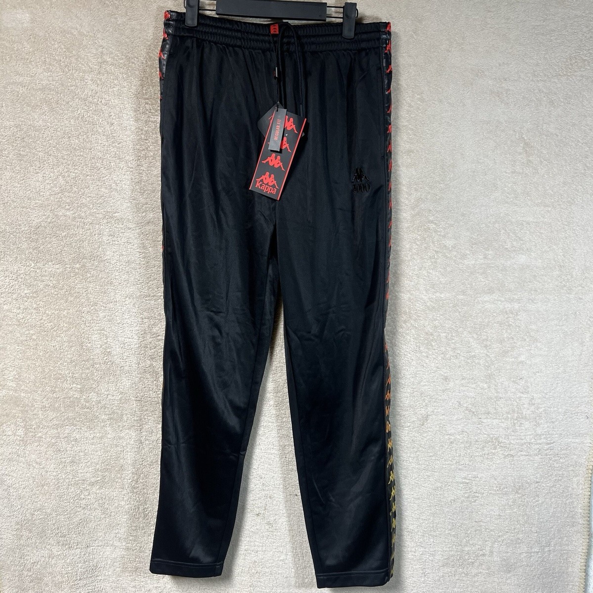 Kappa x Gumball 3000 Track Pants Mens Medium Black 30x29 NWT