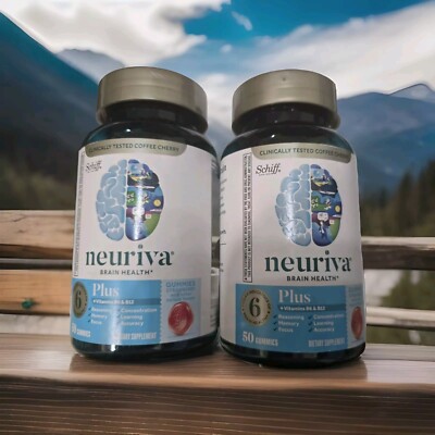 Neuriva Plus Brain Support Supplement - 50 X 2 = 100 Gummies  - Exp 9/2025