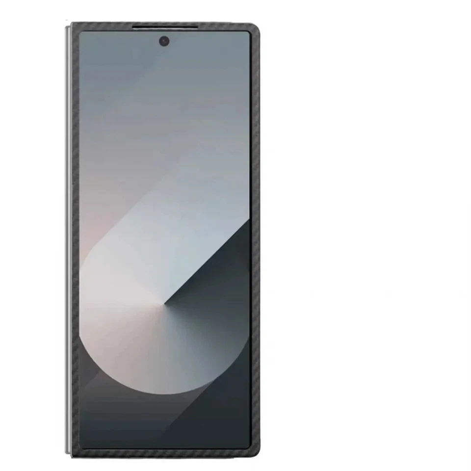 Aramid Carbon Fiber Front Frame Samsung Galaxy Z Fold7 6 Matte Thin Bumper Cover - Image 3 of 4
