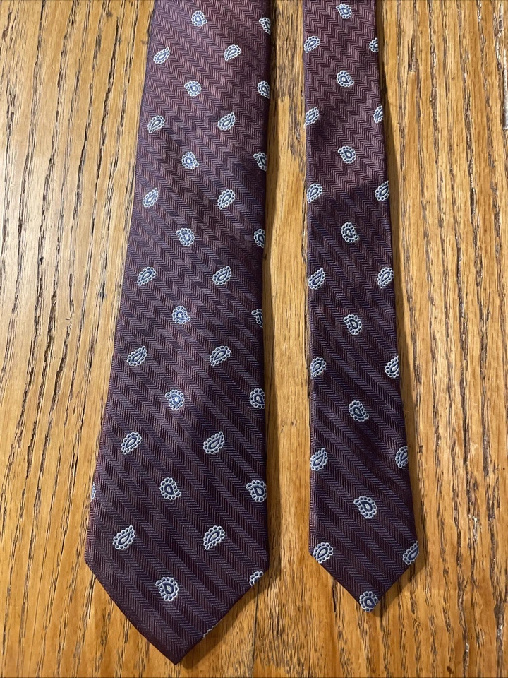 Usado en excelente estado Jos. A. Corbata para hombre Bank 1905 gruesa tejida seda cachemira HBT Foto 4 de 4