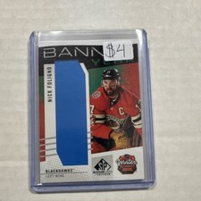 Upper Deck SP Game Used Banner Year Nick Foligno Blackhawks Winter Classic