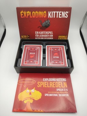 Exploding Kittens Familienspiel Kartenspiel originale Edition Katzen