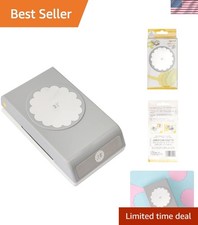 Circle Punch Crafting Tool 2.25 Inch Silver Safety Lock for Scrapbooking