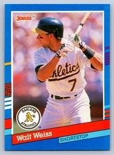 1991 Donruss #214 Walt Weiss Oakland Athletics