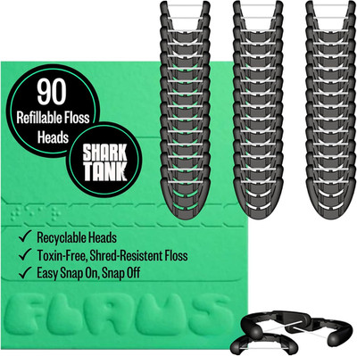 FLAUS Electric Flosser Refills 90ct Extra Strong Woven Dental Floss Heads