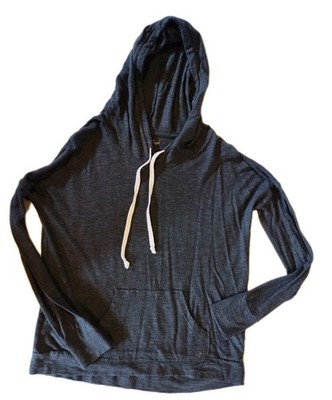 American Eagle Hooded Pullover Women's XS Favorite Tee Long Sleeve Gray