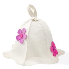 Sauna Hat,Natural Wool Sauna Hat for Men and Women,Traditional Sauna Cap,Flow...