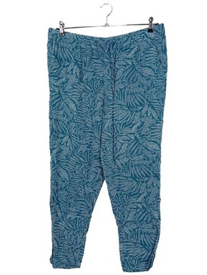 S.OLIVER Paperbag-Hose Damen Hose Gr. DE 46 blau Casual-Look