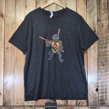 TMNT Teenage Mutant Ninja Turtles Donatello T-Shirt Charcoal Grey Size XXL 2XL