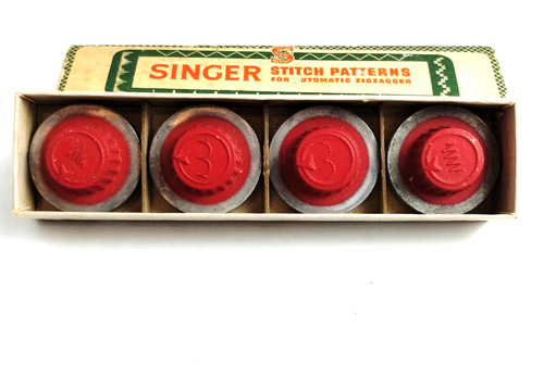 Sänger rote Stichmuster für automatischen Zickzack Teilenr. 161008 Oldtimer - Bild 2 von 8