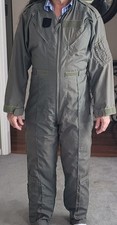 Vintage US Military CWU-27/P Flight Suit Coveralls Nomex Sage Green 44R 1980s