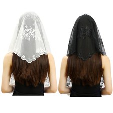 Women Lace Traditional Mass Catholic Mass Church Veils Embroidery Mantilla