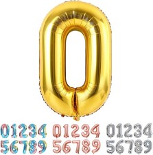 Luftballon Zahl 0 Gold Riesen Nummer 0 1 2 3 4