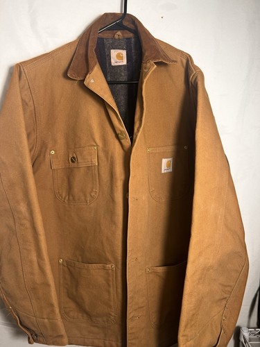 Vtg 80’s Carhartt Blanket Lined Chore Jacket Coat Men’s Sz 40 Medium Corduroy