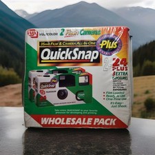 Vintage 1997 FujiFilm QuickSnap 35mm Flash Cameras 2 Pack 27 Exposures