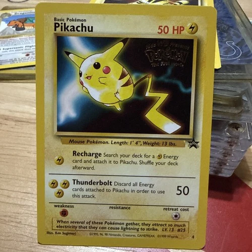 Pokemon Pikachu 4 WB Movie Black Star Promo LP Corner Worn/Bent