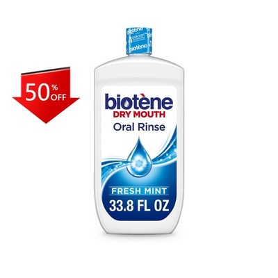 Biotene Fresh Mint Dry Mouth Oral Rinse - 33.8 fl oz