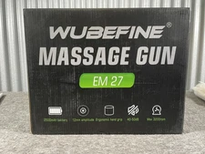 WUBEFINE EM 27 Massage Gun Percussion Deep Tissue 12mm 3200rpm 2500mAh Grip