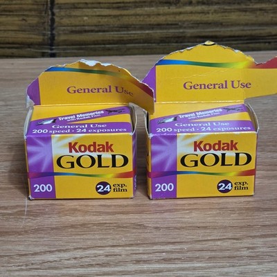 2 Rolls KODAK GOLD 35mm 200 Color Print Film 24 Exposure - Expired 05/2004