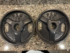 Penn State  25lb Olympic Weight Plates - Rare Vintage - Pair 25 Lb