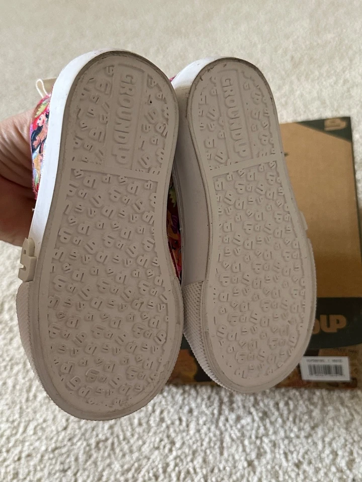 Toddler Girls Disney Ground Up Sneakers Princess Shoes Zip Pink Glitter Size 7 - Image 4 of 4