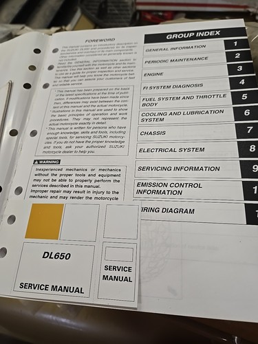 Genuine Suzuki Dealer/Owner's Service/Repair Manual 2004 DL650 V-Strom - Bild 3 von 5