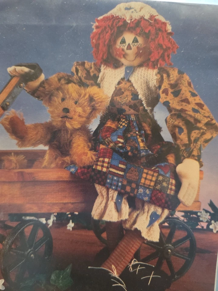 Primitive Folk Art Patterns Raggedy Ann & Andy Quilt Snowman Sheep Rabbit Goose - Image 2 of 4