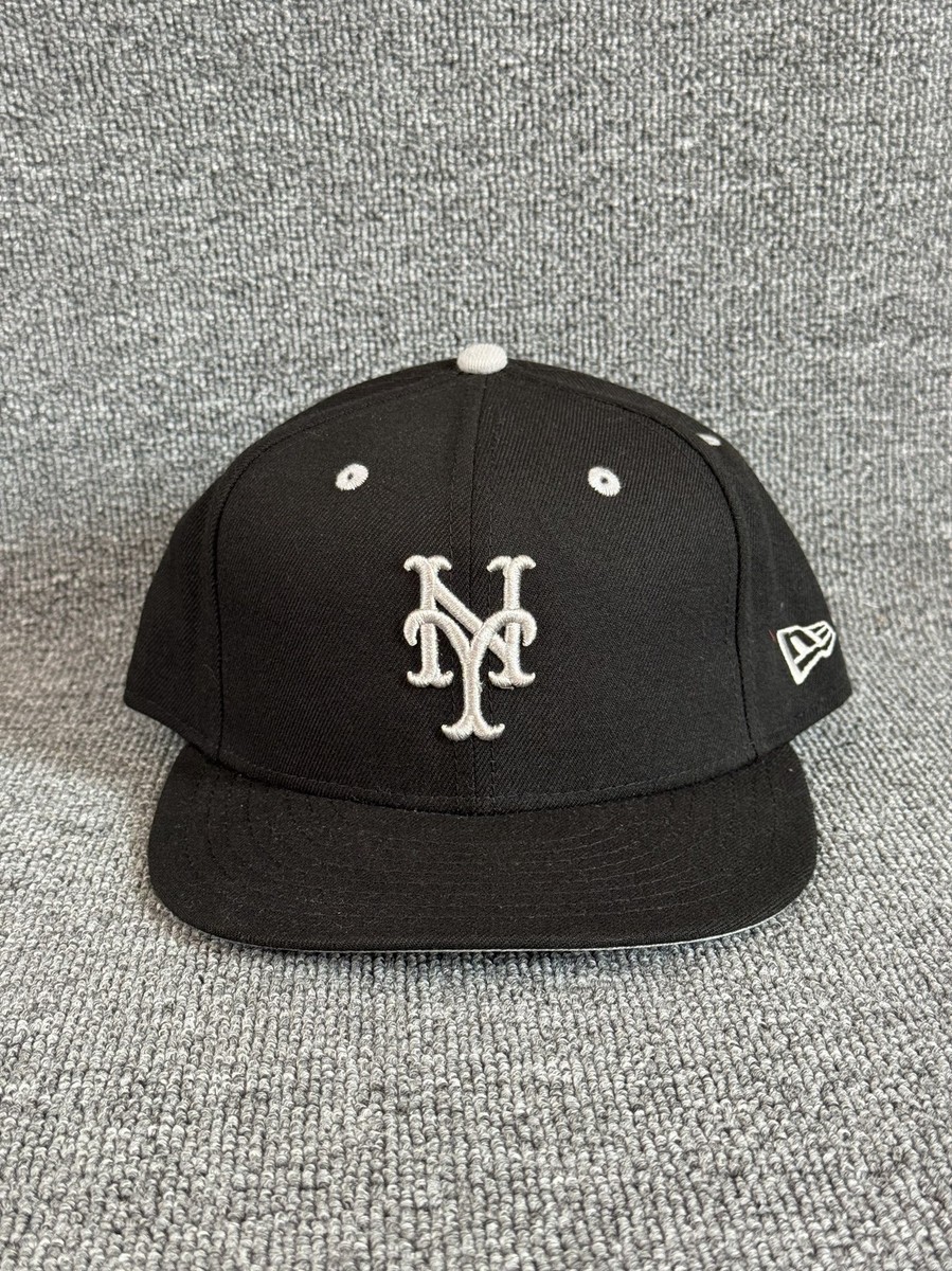 New Era NY Mets 59FIFTY Fitted Hat Black 7 1 8 MLB Flat Brim