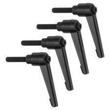 4 Stück Klemmhebelgriffe, M6 x 25 mm Außengewinde Knöpfe Griff, Schwarz