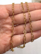 111" Gold-Filled Flat Oval Cable Chain 4.7 x 3.6mm Jewelry Making Supply 11057F