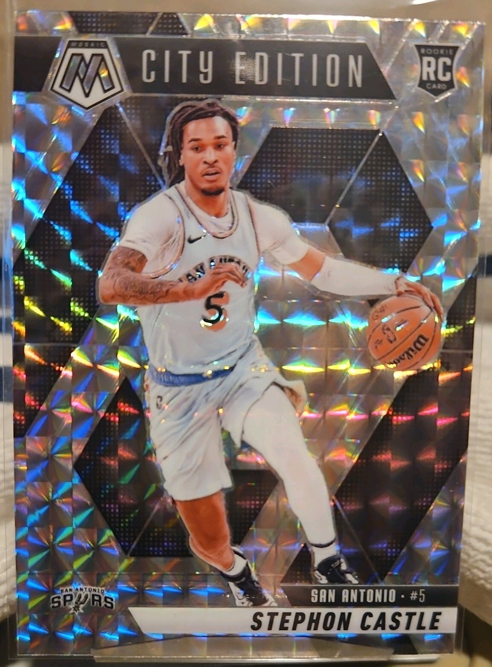 2024-25 Panini Mosaic - City Edition Stephon Castle #290 Mosaic Prizm (RC)