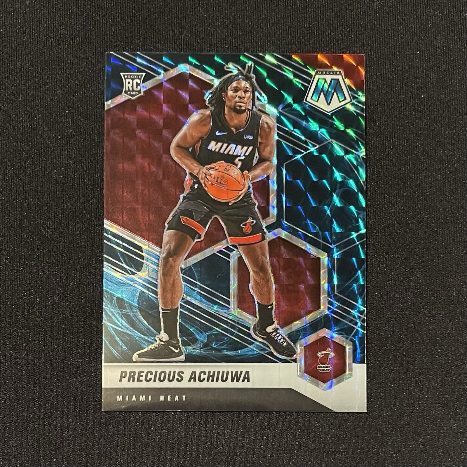 2020-21 Panini Mosaic Precious Achiuwa Genesis Rookie RC #215 SP SSP Miami Heat