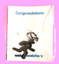 New Weight Watchers Congratulations WW Silvertone Running Figure Dangling Charm