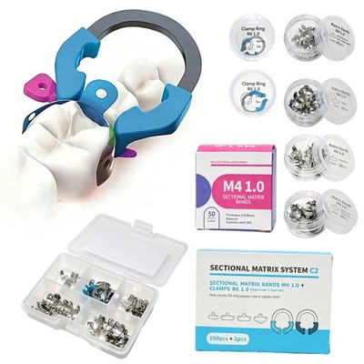 Dental Matrix Bands Sectional Ring Clamp Fit Garrison Palodent V3 System Set C2