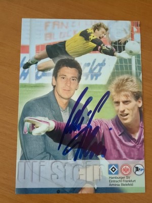 Orginales Autogramm. Bundesliga. HSV. Frankfurt. Bielefeld. DFB. Uli Stein. WM