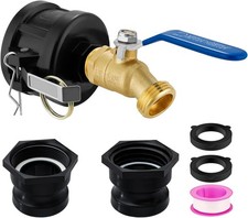 Tote Adapter, 2" Cam Lock for 275-330 Gallon IBC Tote Tank with 2packs Groove