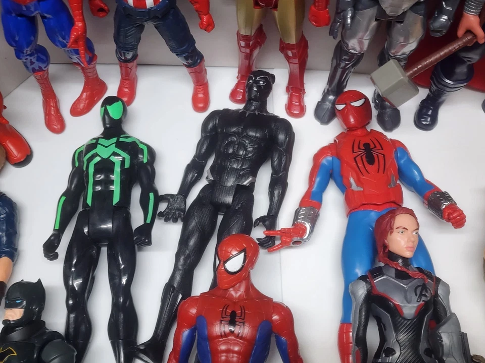 Marvel DC Titan 12" Action Figures Super Hero 15 Lot Spider-Man Thanos Batman - Image 2 of 4