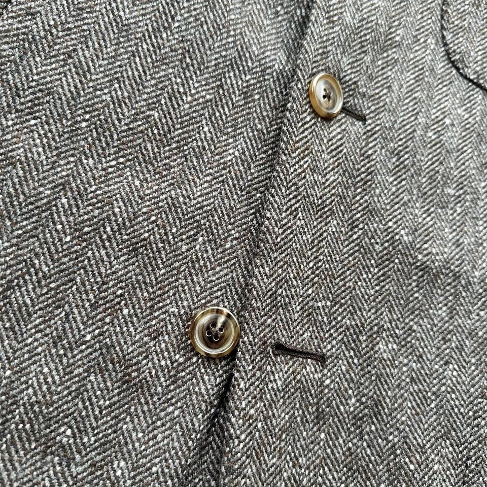 Blazer Ermenegildo Zegna cachemir puro talla 42 marrón espiga Foto 3 de 4