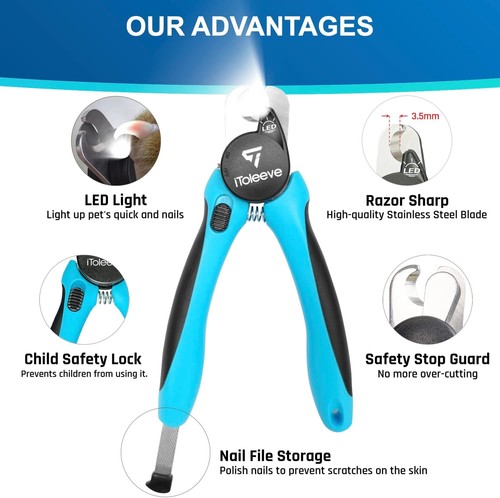 LED Pet Nail Clipper with Light & Safety Features - Picture 9 of 10