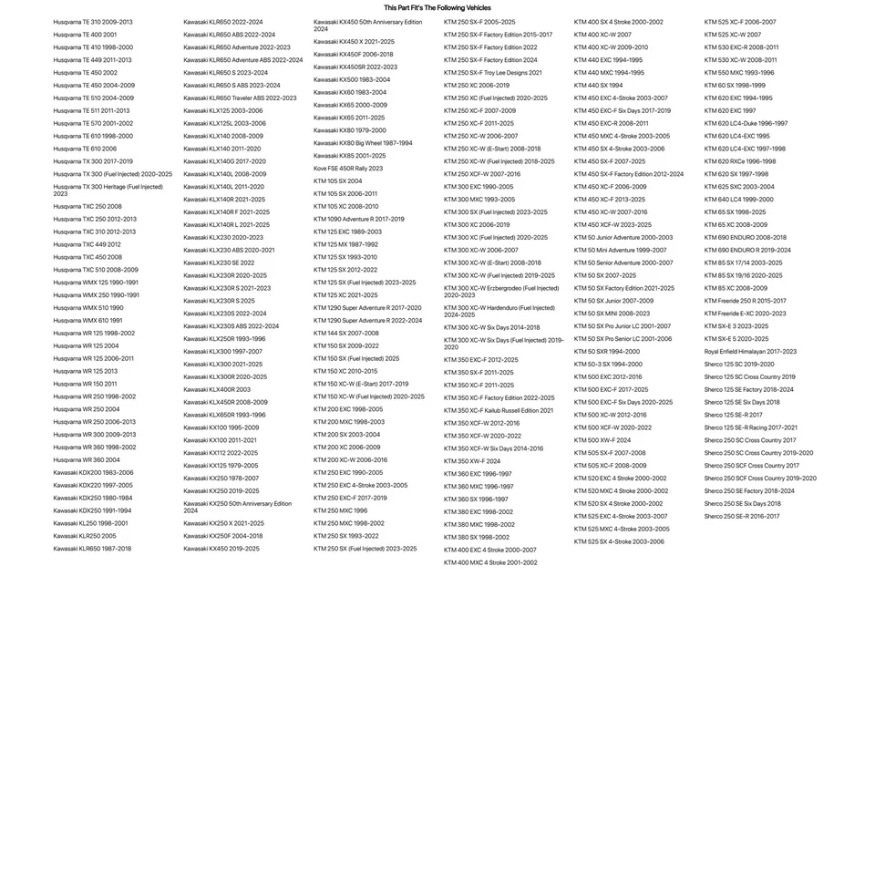 Kit de tuerca/espaciador de bloqueo de llanta Tusk rojo para Yamaha YZ250WR 1989-1990 Foto 3 de 4