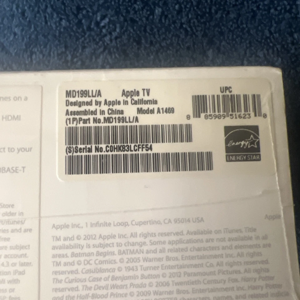 Apple TV 3rd Generation - MD199LL/A - Model A1469 Sealed - Image 3 of 4