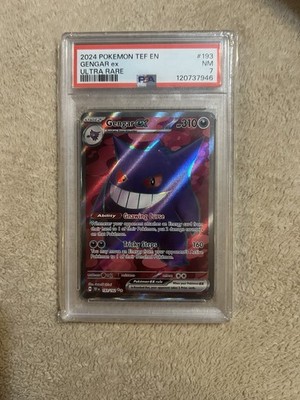 Pokemon SV05 Temporal Forces Gengar ex 193/162 Ultra Rare Holo PSA 7