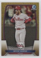 2023 Bowman Mega Box Chrome Gold Mojo Refractor 43/50 Bryce Harper #24 0j53