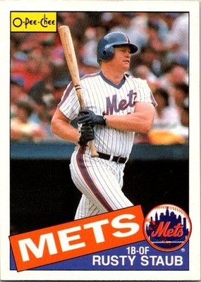 VINTAGE BASEBALL CARD 1985 OPC  RUSTY STAUB NEW YORK METS   NO804