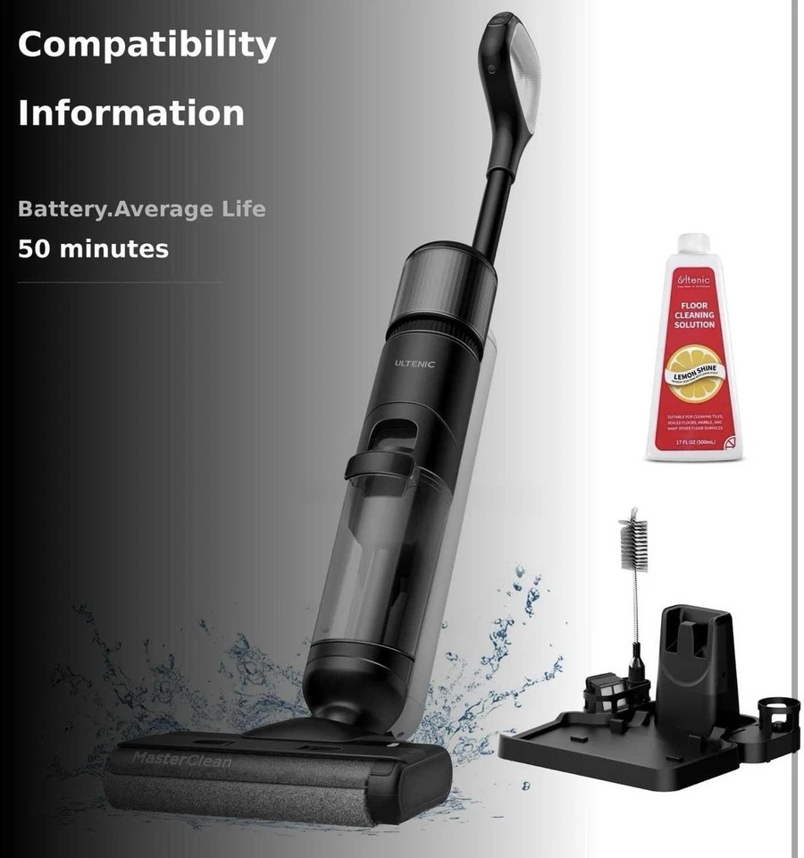 Ultenic Wet Dry Vacuum Cleaner,Cordless Vacuum Mop Combo with Self-Cleaning - Image 3 of 4