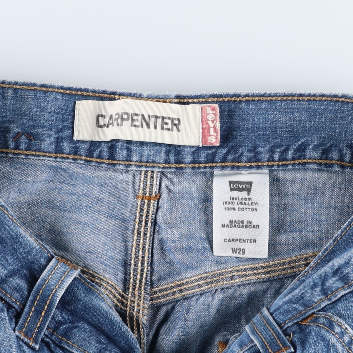 Used 2000'S Levi's CARPENTER denim shorts men's size W31 (approx.) image 3