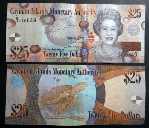 CAYMAN ISLANDS 2018 - $25 , Queen Elizabeth II D Series - Picture 1 of 1