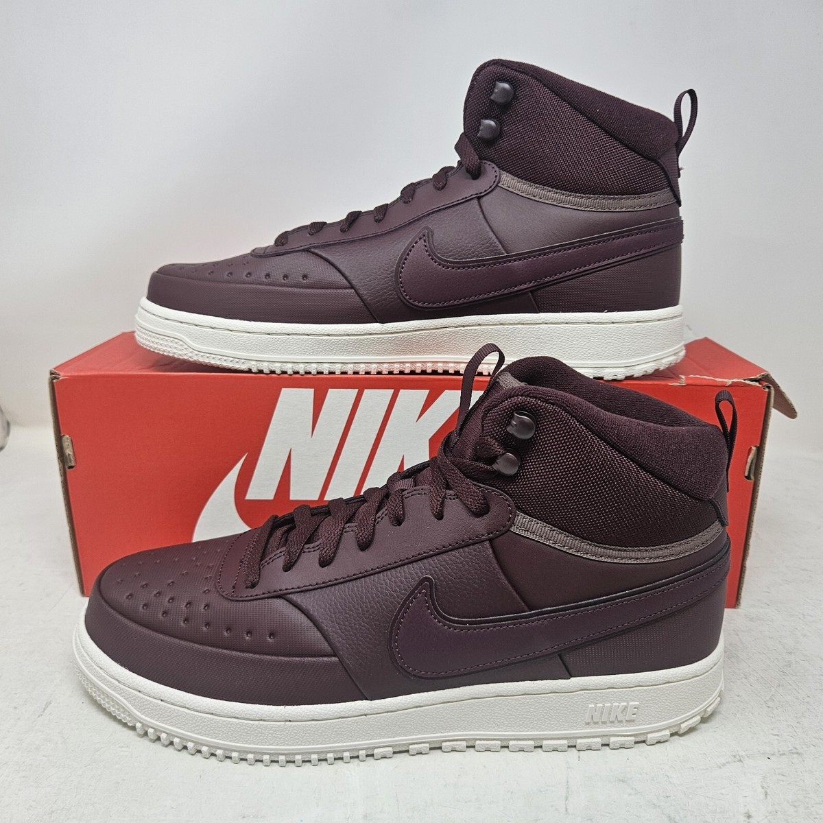 Men's Nike Court Vision Winter Mid Top Shoe Burgundy DR7882