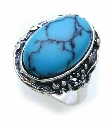 Echtschmuck-Ringe aus Edelstein Oval Türkis