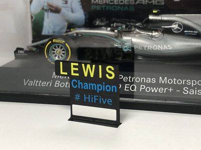 Pitboard F1 1:43/1:18 - Lewis Hamilton Mercedes WDC - Pizarra Da Collezione Fatta A Mano